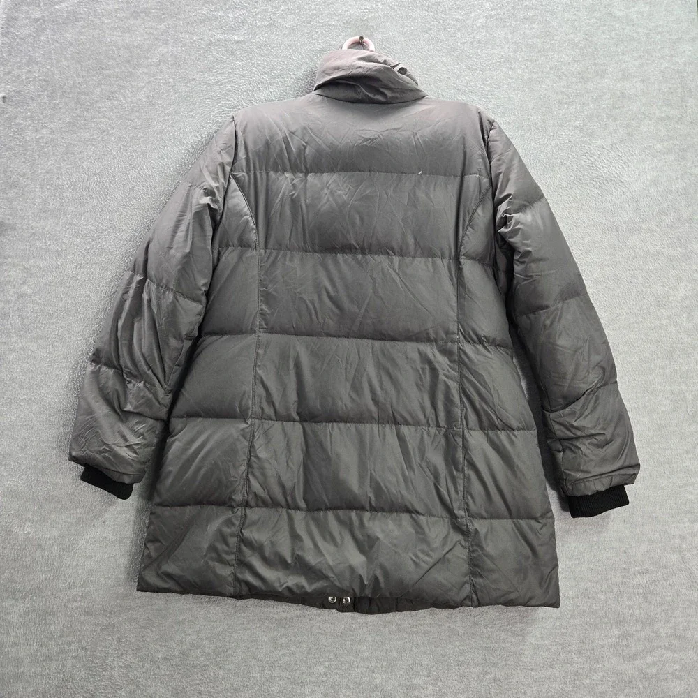 Michael Kors Women Jacket Medium Gray Down Puffer Full Zip Pocket Neck‎ Pockets